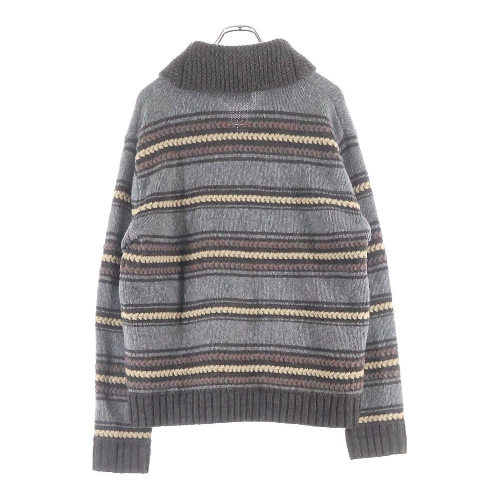 RRL(ダブルアールエル) LIMITED COLECTION リミテッドコレクション ボーダーニットセーター カーディガン ブラウン