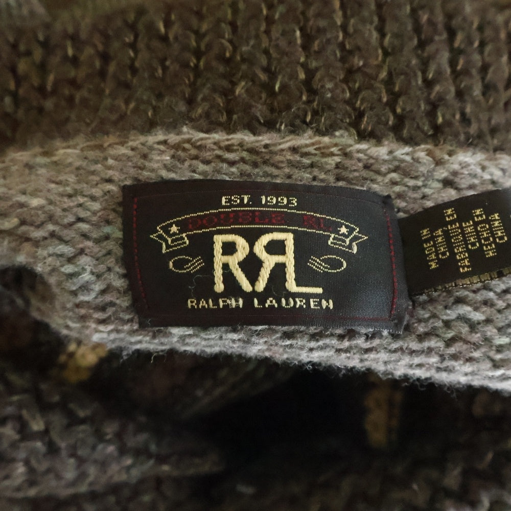 RRL(ダブルアールエル) LIMITED COLECTION リミテッドコレクション ボーダーニットセーター カーディガン ブラウン