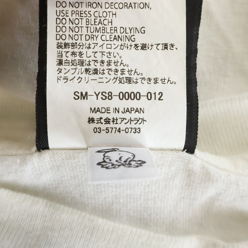 SAINT MICHAEL(セントマイケル) 24SS RIBON SAINT S/S Tee リボンセント クルーネック 半袖 Tシャツカットソー ホワイト SM-YS8-0000-012