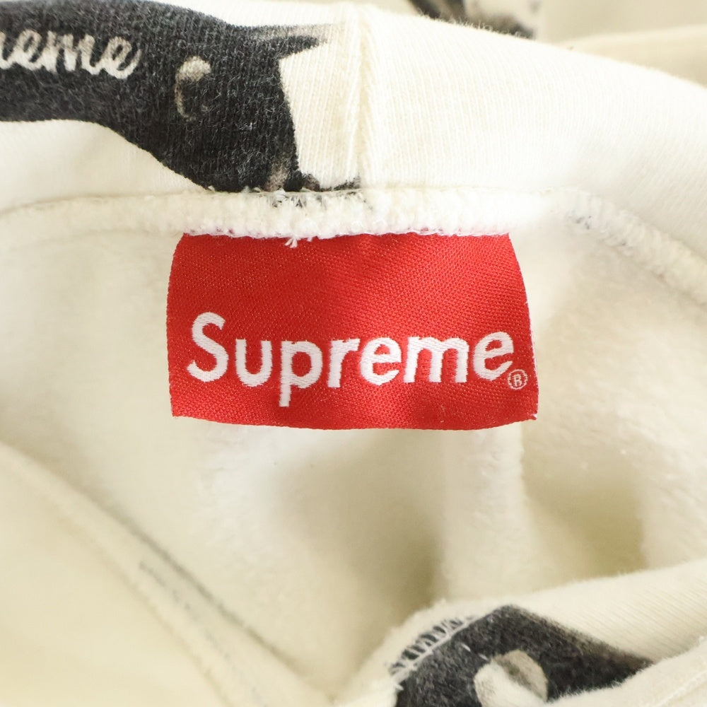 SUPREME(シュプリーム) 20AW Studded Collars Hooded Sweatshirt スタッズカラープリント フーデッド プルオーバーパーカー ホワイト