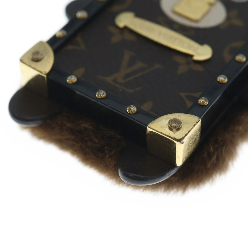 LOUIS VUITTON(ルイヴィトン) モノグラムキャンバス ビジューサック ワイルドファー キーホルダー チャーム ブラウン M68451