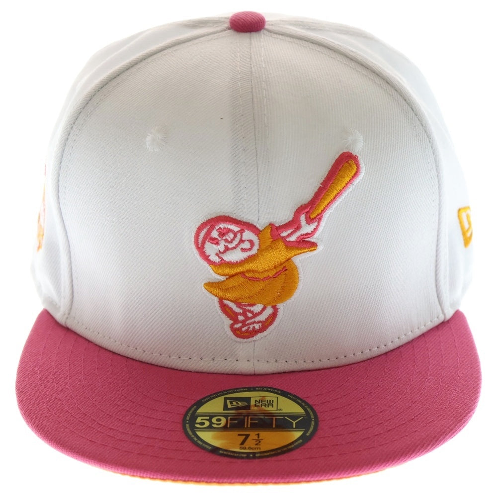 NEW ERA(ニューエラ) 59FIFTY SAN DIEGO PADRES CAP サンディエゴ パドレス 59フィフティー 6パネル ベースボールキャップ 帽子 ホワイト/ピンク
