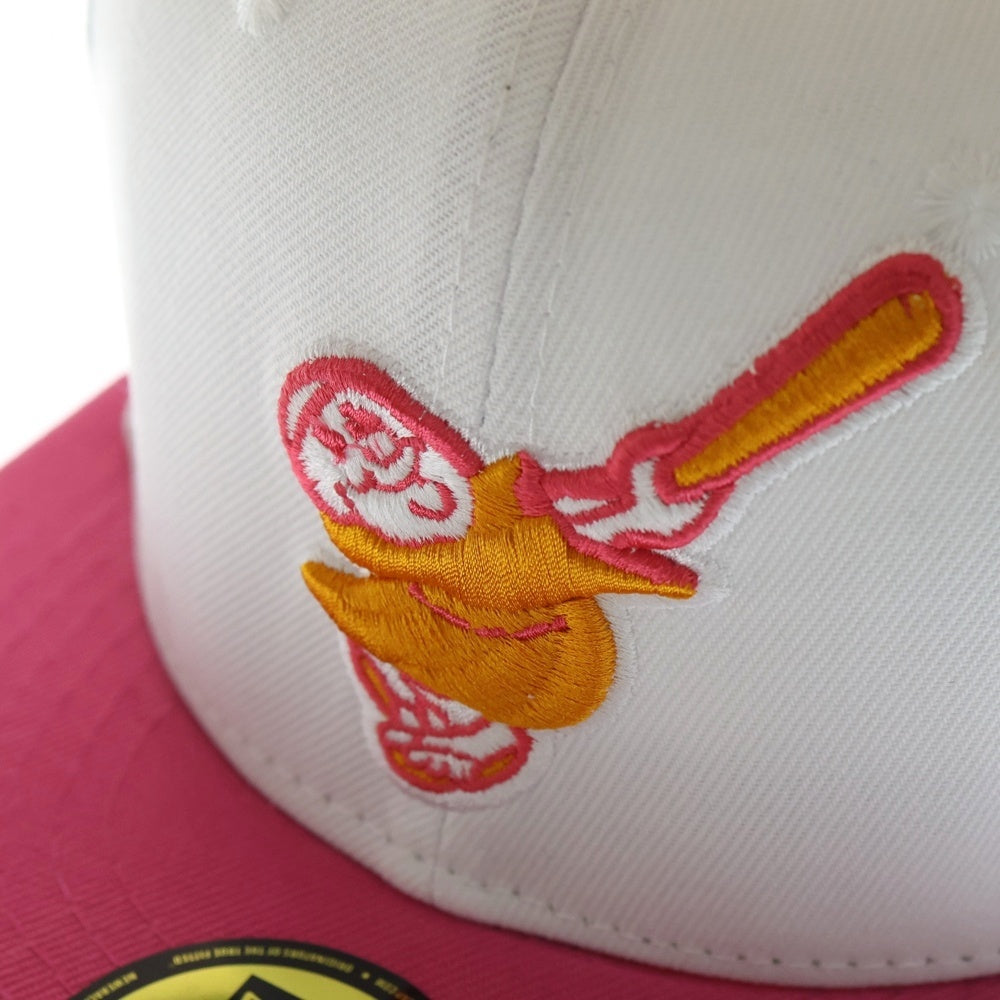 NEW ERA(ニューエラ) 59FIFTY SAN DIEGO PADRES CAP サンディエゴ パドレス 59フィフティー 6パネル ベースボールキャップ 帽子 ホワイト/ピンク