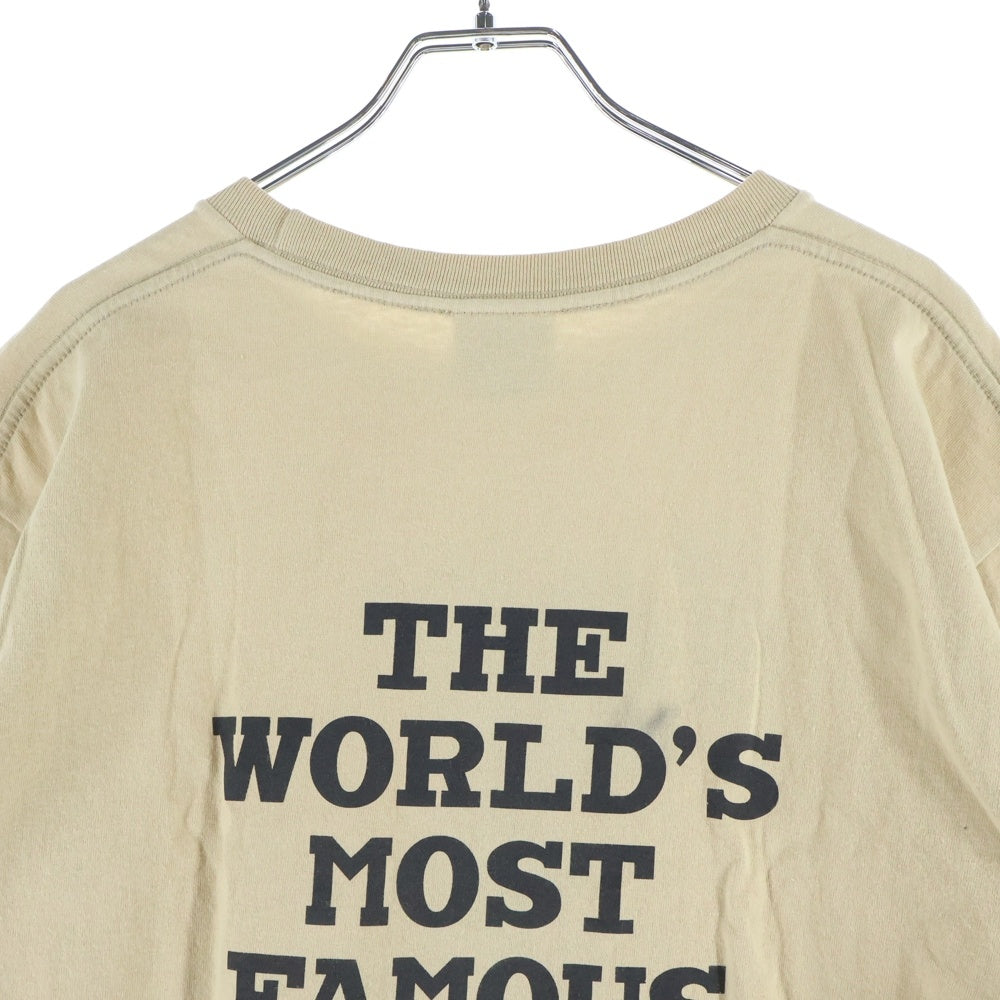A BATHING APE(アベイシングエイプ) ×PEANUTS SNOOPY ピーナッツ スヌーピー ロゴプリント 半袖Tシャツ カットソー ベージュ