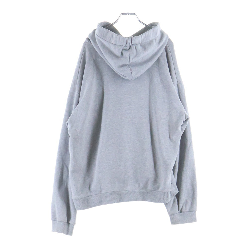 CELINE(セリーヌ) 21AW ルーズフーディー ドローコード ロゴジャガード プルオーバースウェットパーカー グレー 2Y468670Q