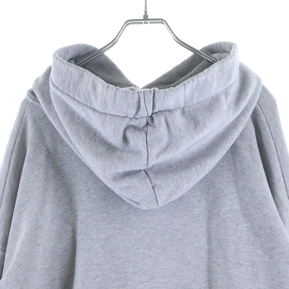 CELINE(セリーヌ) 21AW ルーズフーディー ドローコード ロゴジャガード プルオーバースウェットパーカー グレー 2Y468670Q