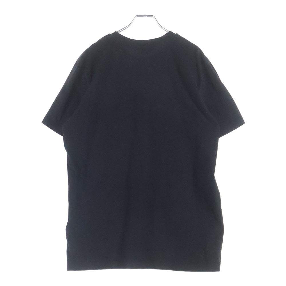 MONCLER(モンクレール) 23SS フロッキーロゴプリント ワッペン クルーネック 半袖Tシャツ カットソー ブラック I10918C00064 8390T