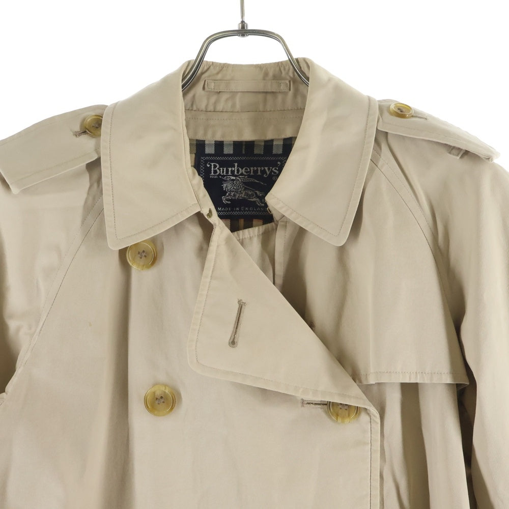 BURBERRY(バーバリー) 裏地ノバチェック総柄 ラグランスリーブ ステンカラーコート ベージュ 40263