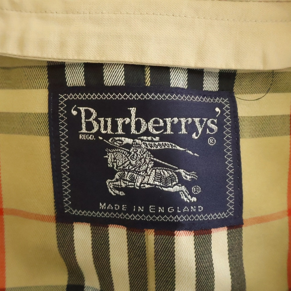 BURBERRY(バーバリー) 裏地ノバチェック総柄 ラグランスリーブ ステンカラーコート ベージュ 40263
