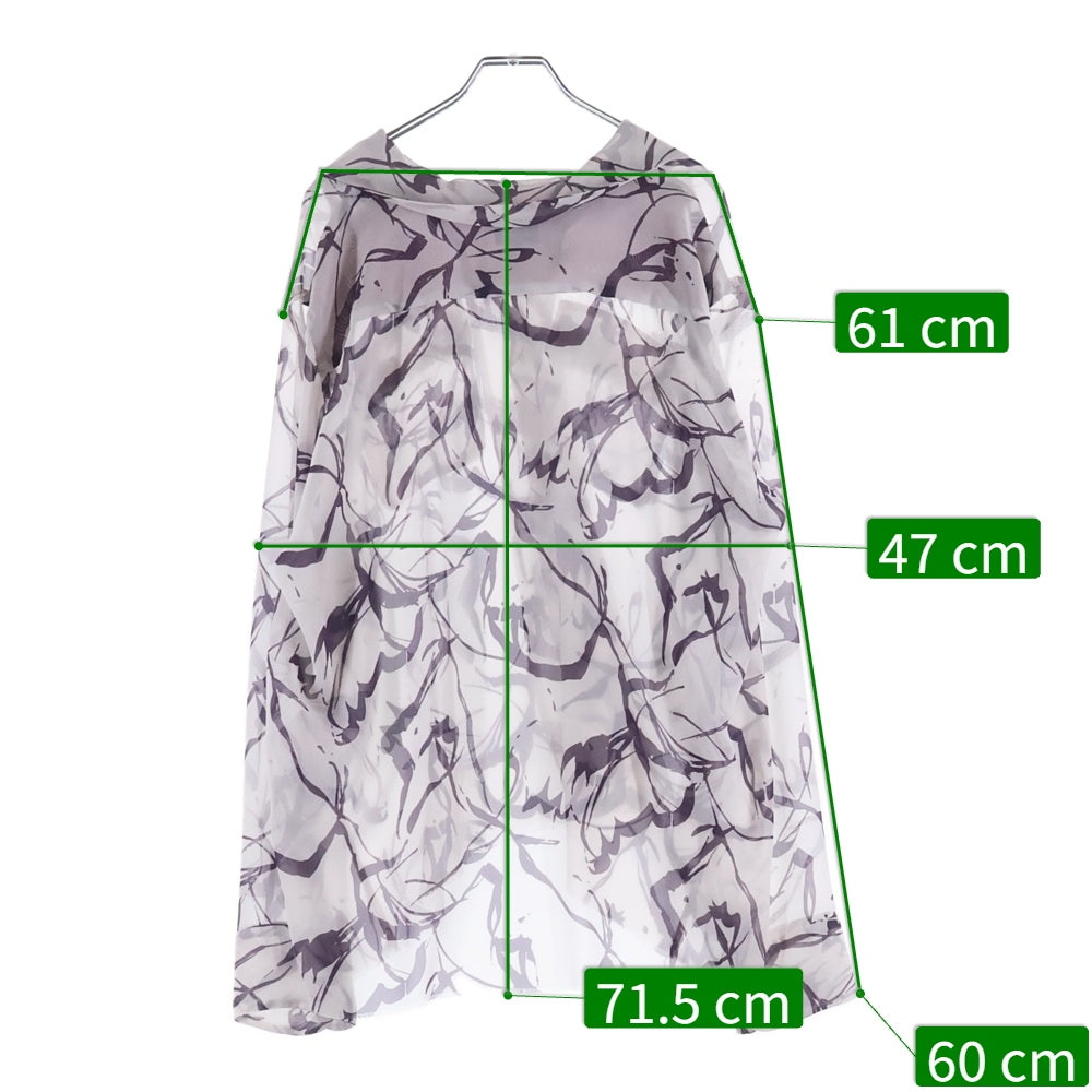 Needles(ニードルス) 20AW C.O.B. CLASSIC SHIRT クラシック オープンカラー長袖シャツ シアーシャツ パープル KP082