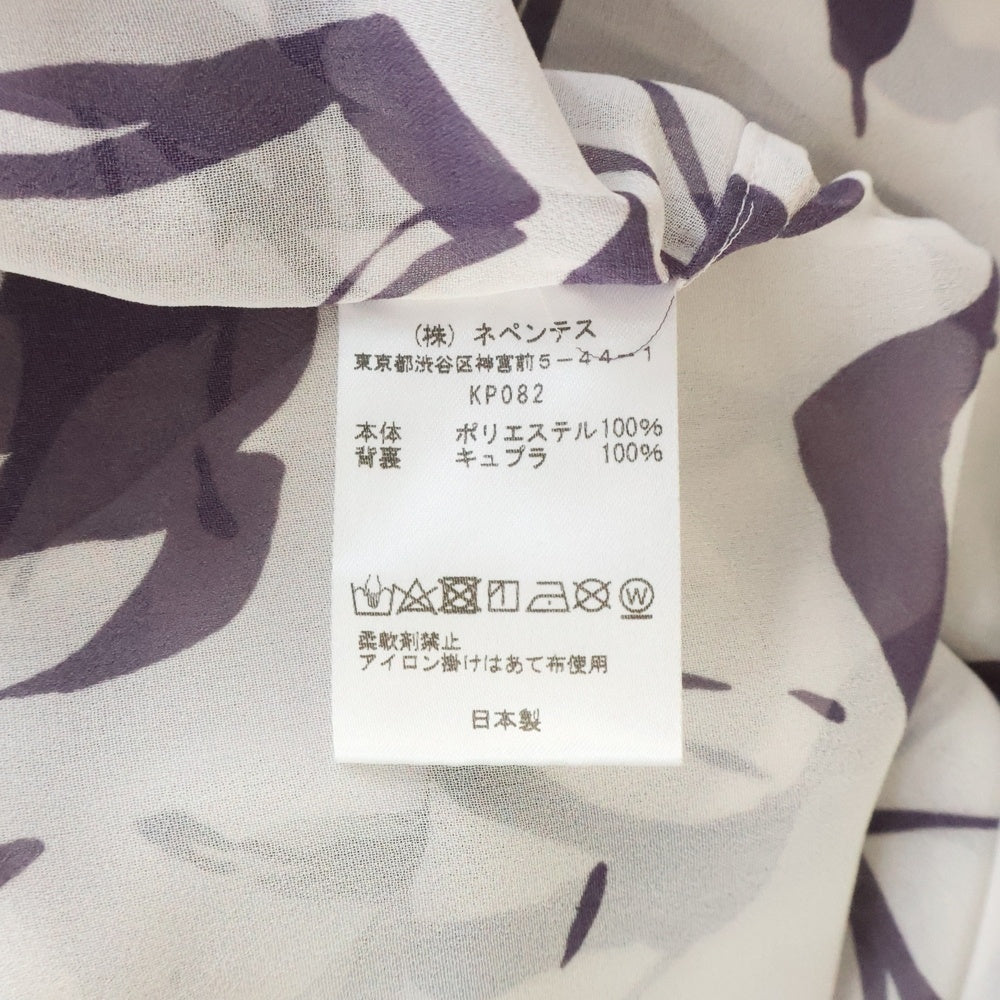 Needles(ニードルス) 20AW C.O.B. CLASSIC SHIRT クラシック オープンカラー長袖シャツ シアーシャツ パープル KP082