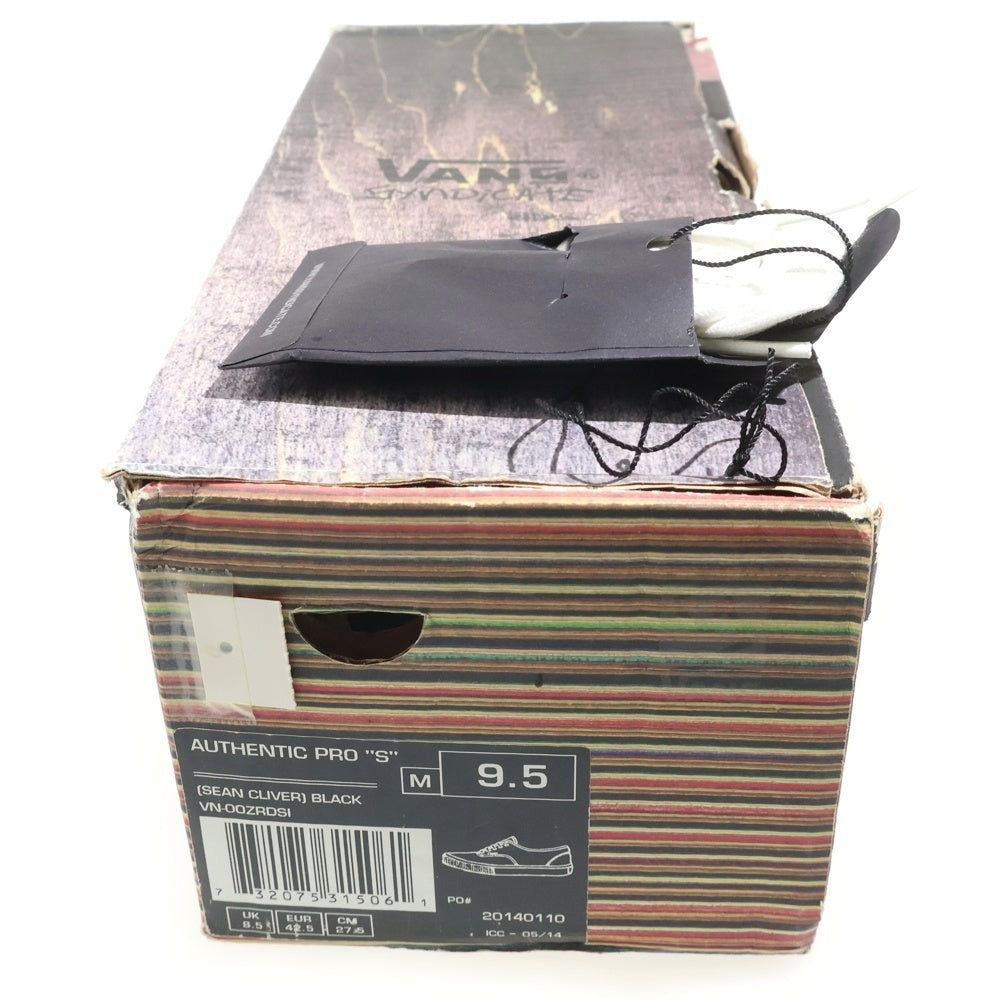 VANS(ヴァンズ) × SEAN CLIVER AUTHENTIC PRO SYNDICATE ショーン・クライヴァー オーセンティック プロ シンジケート ローカットスニーカー ブラック US9.5/27.5cm VN-00ZRDSI