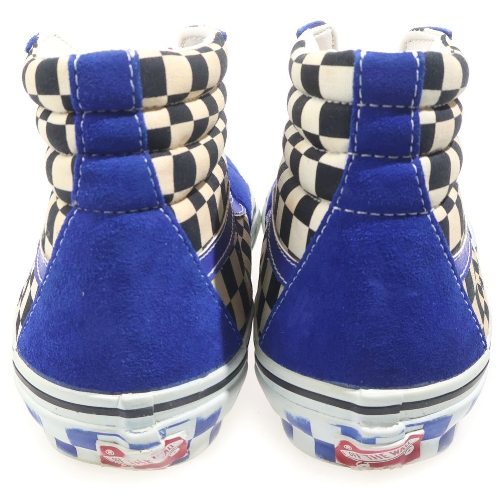 VANS(ヴァンズ) 2001 × MADFOOT SK8-Hi マッドフット 別注 atmos限定 スケートハイ チェッカーボード サイドテープ スエード ハイカットスニーカー ブルー US10/28cm V38-18MF