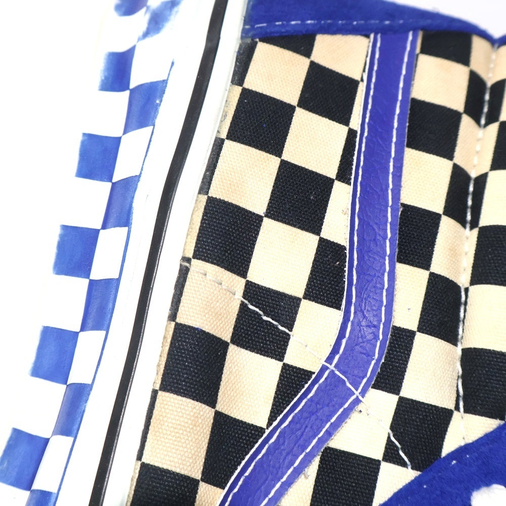 VANS(ヴァンズ) 2001 × MADFOOT SK8-Hi マッドフット 別注 atmos限定 スケートハイ チェッカーボード サイドテープ スエード ハイカットスニーカー ブルー US10/28cm V38-18MF