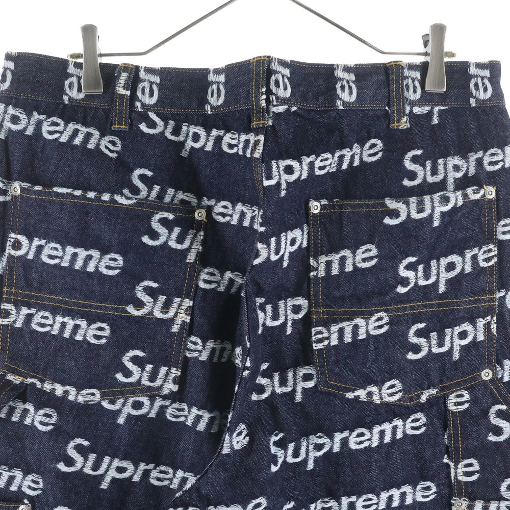 SUPREME(シュプリーム) 25AW Jacquard Logos Double Knee Denim Painter ジャガード ロゴ ダブルニー デニム ペインターパンツインディゴ