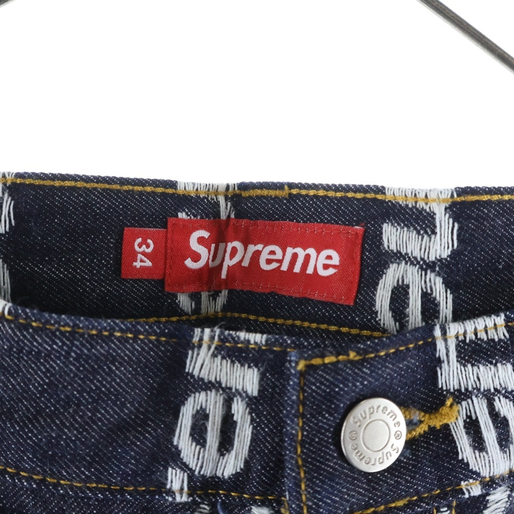 SUPREME(シュプリーム) 25AW Jacquard Logos Double Knee Denim Painter ジャガード ロゴ ダブルニー デニム ペインターパンツインディゴ