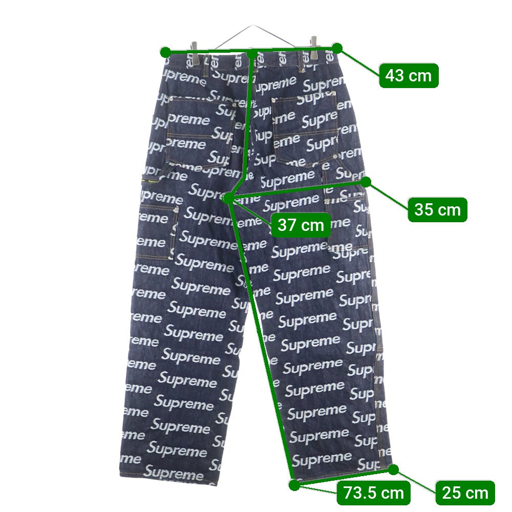 SUPREME(シュプリーム) 25AW Jacquard Logos Double Knee Denim Painter ジャガード ロゴ ダブルニー デニム ペインターパンツインディゴ