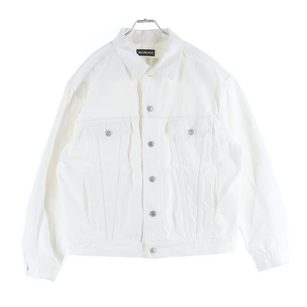BALENCIAGA(バレンシアガ) 20SS バックロゴプリント デニム トラッカージャケット ホワイト 571322 TDW04