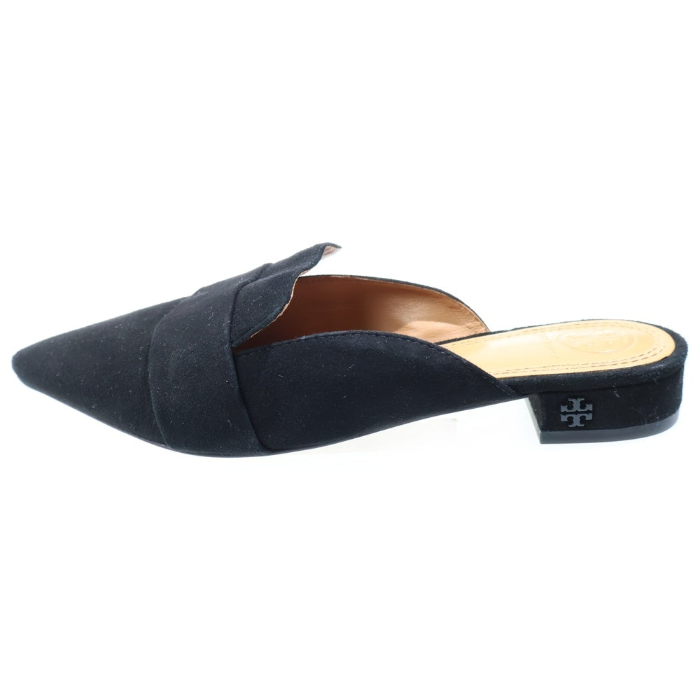 TORY BURCH(トリー バーチ) Pointed Toe Mules スエード ポインテッドトゥミュール パンプス ブラック レディース