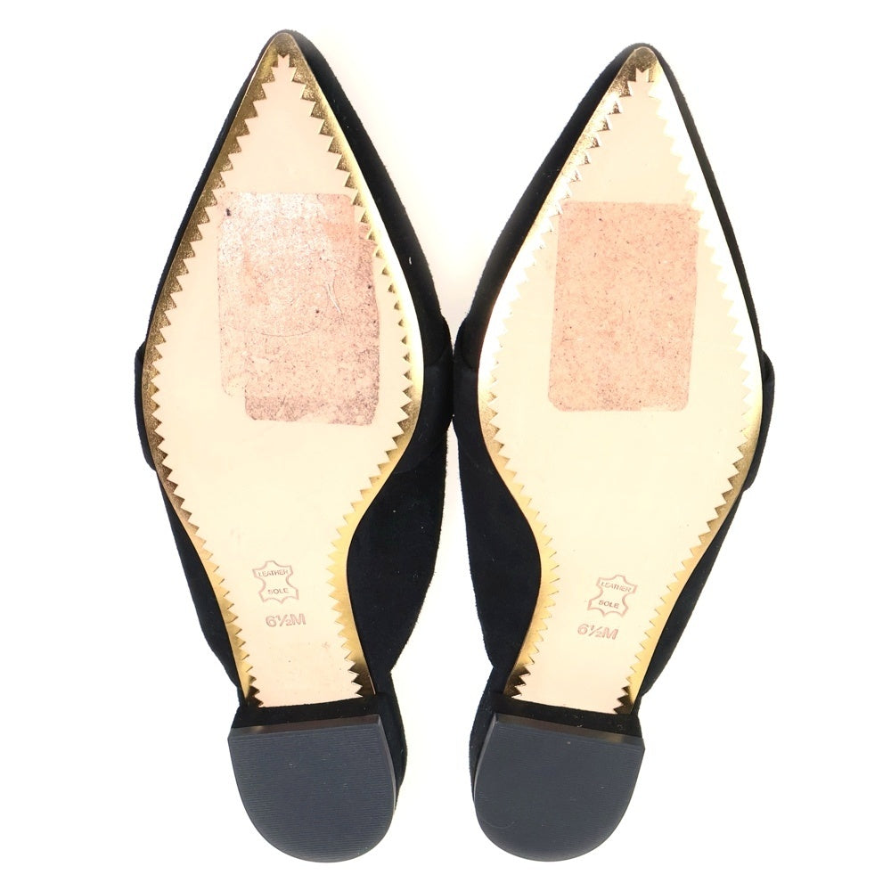 TORY BURCH(トリー バーチ) Pointed Toe Mules スエード ポインテッドトゥミュール パンプス ブラック レディース