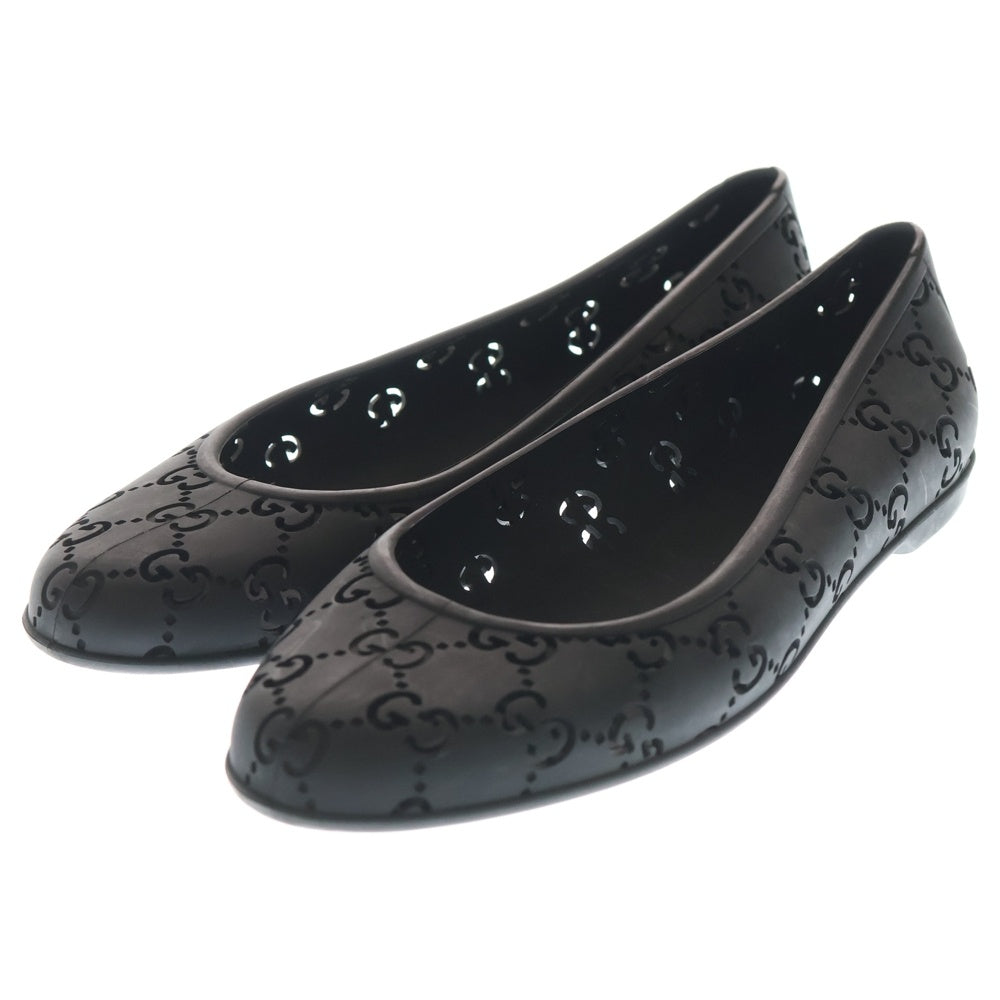 GUCCI(グッチ) GGスプリーム ラバー パンプス ブラック レディース