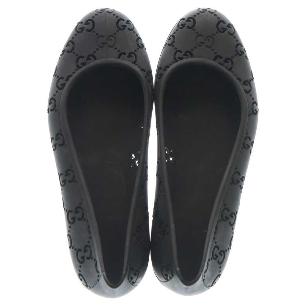 GUCCI(グッチ) GGスプリーム ラバー パンプス ブラック レディース