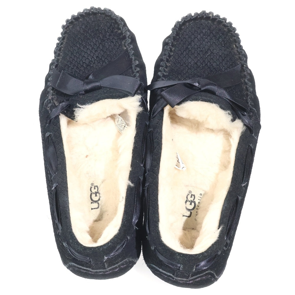 UGG(アグ) Dakota Exotic Scales ダコタ エキゾチック スケールズ ボア フラットシューズ ブラック 1007575 レディース