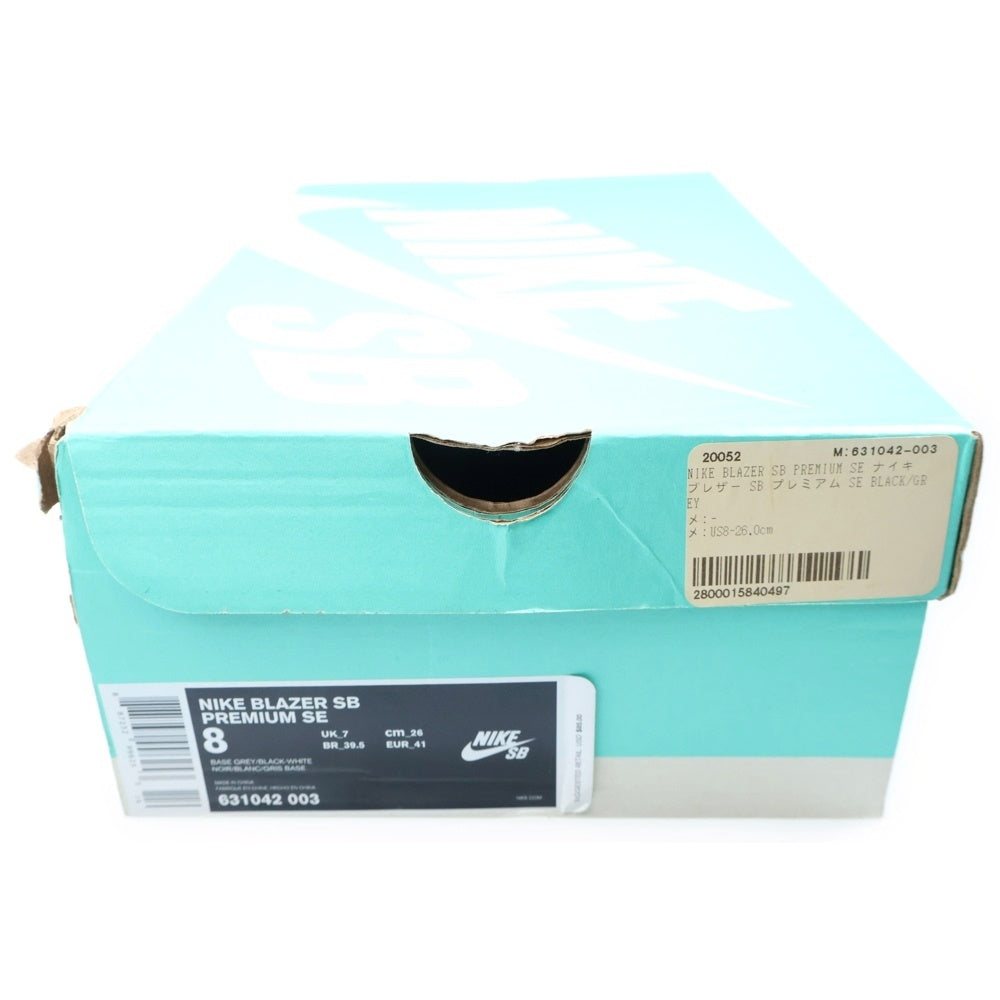 NIKE SB(ナイキエスビー) BLAZER SB PREMIUM SE ブレーザープレミアム ハイカットスニーカー US8/26cm ブラック 631042-003