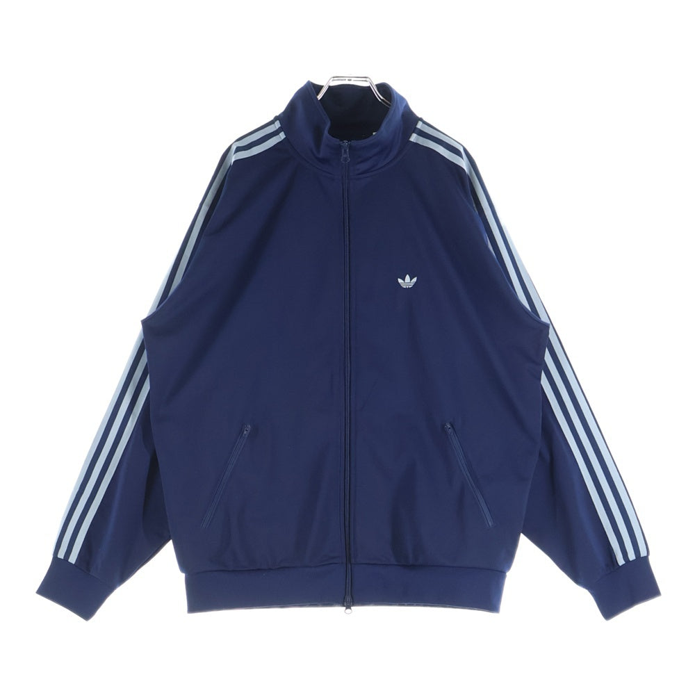 adidas(アディダス) ロゴ刺繍 サイドライン ジップアップ トラックジャケット ネイビー IK9149