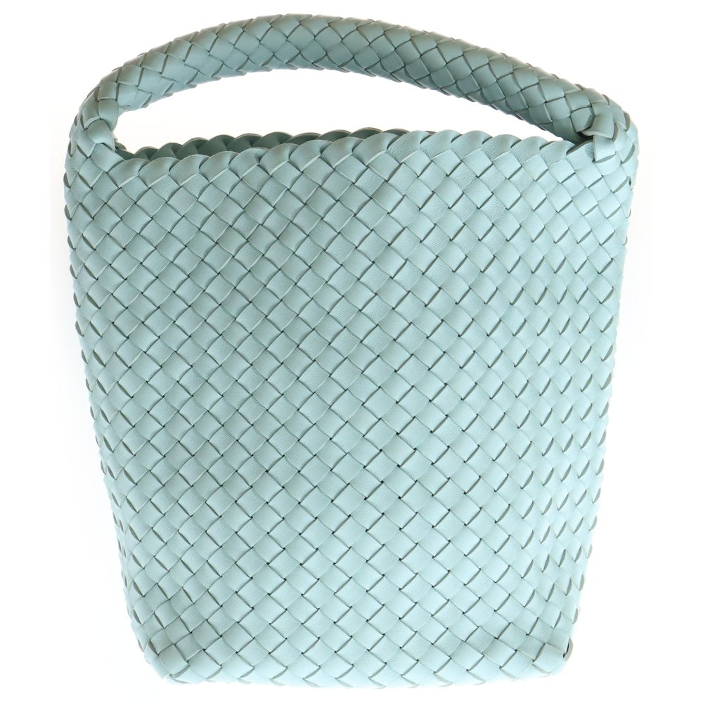 BOTTEGA VENETA(ボッテガヴェネタ) Cabat Intrecciato Bucket Small Barolo カバ イントレチャート スモール バローロ ラムスキンレザー バケット トートバッグ ポーチ付き ライトブルー 753172