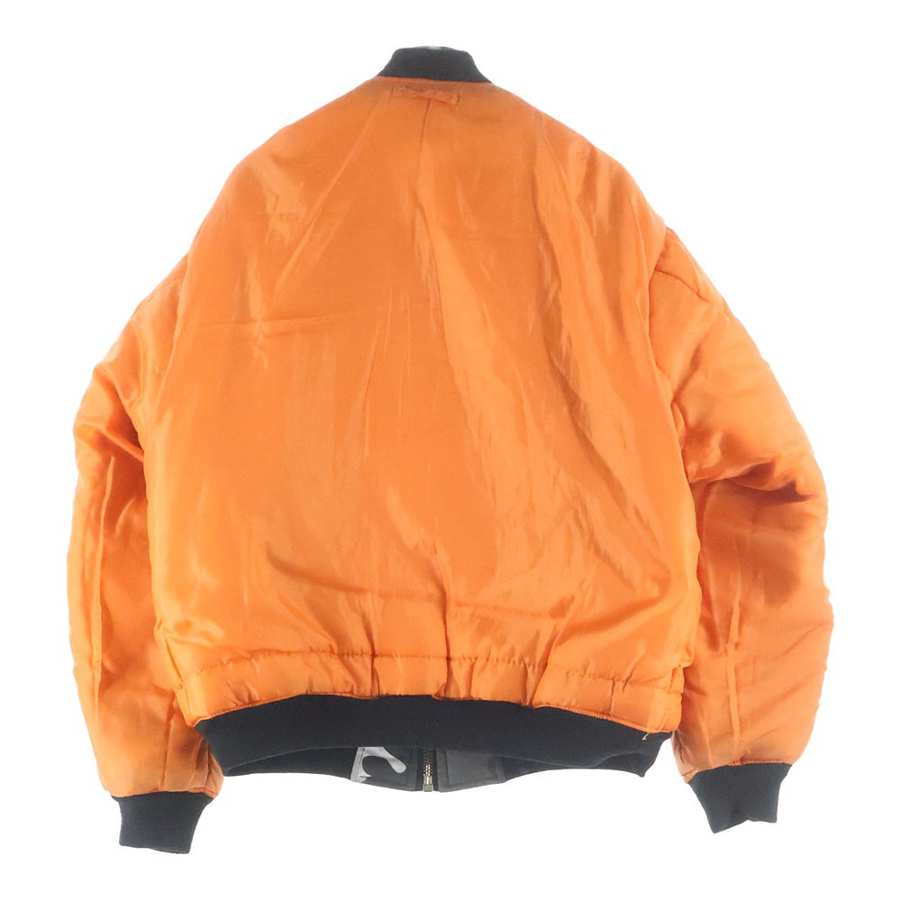 1017 ALYX 9SM(アリクス) x Fostex HALCYON BLVD MA-1 ロゴプリント リバーシブル ジップアップ ボンバージャケット オレンジ/グレー