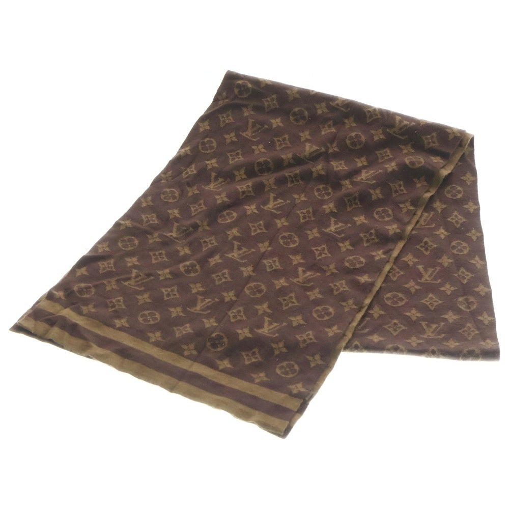 LOUIS VUITTON(ルイヴィトン) モノグラム カシミヤ マフラー ストール ブラウン レディース