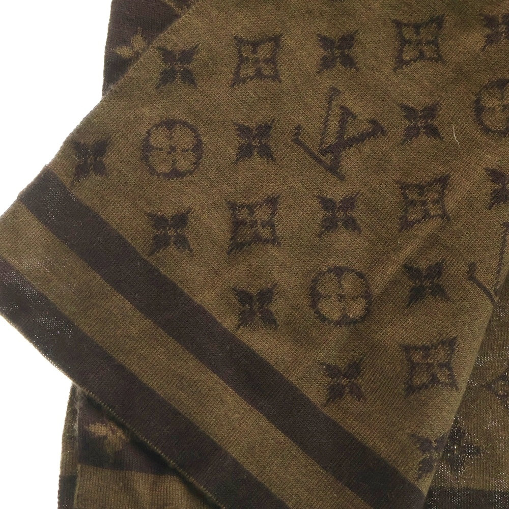 LOUIS VUITTON(ルイヴィトン) モノグラム カシミヤ マフラー ストール ブラウン レディース