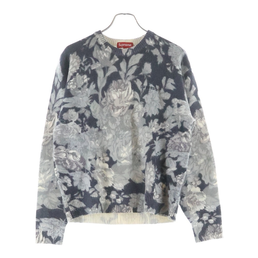 SUPREME(シュプリーム) 19SS Printed Floral Angora Sweater フローラル プリント アンゴラ クルーネックニットセーター グレー