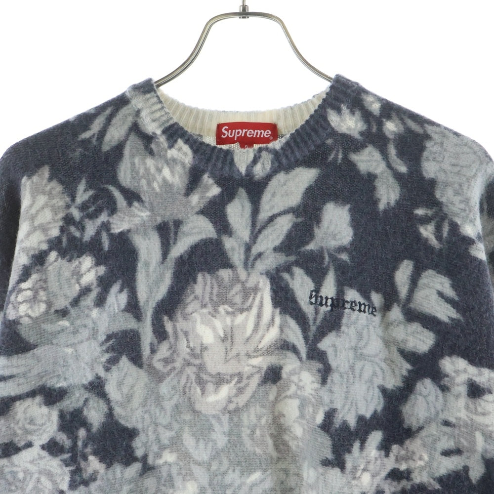 SUPREME(シュプリーム) 19SS Printed Floral Angora Sweater フローラル プリント アンゴラ クルーネックニットセーター グレー