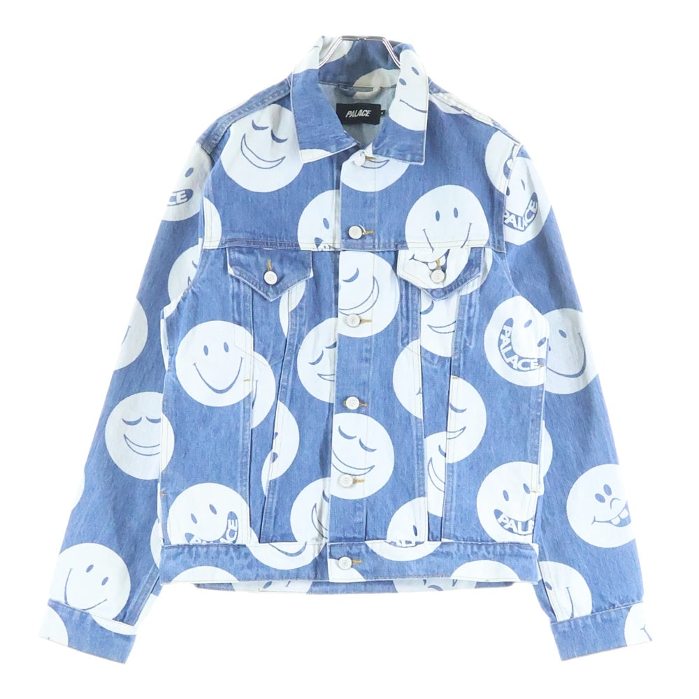 Palace Skateboards(パレススケートボーズ) 18AW MOVEMENT JACKET ムーブメント スマイル 総柄 デニムジャケット インディゴ