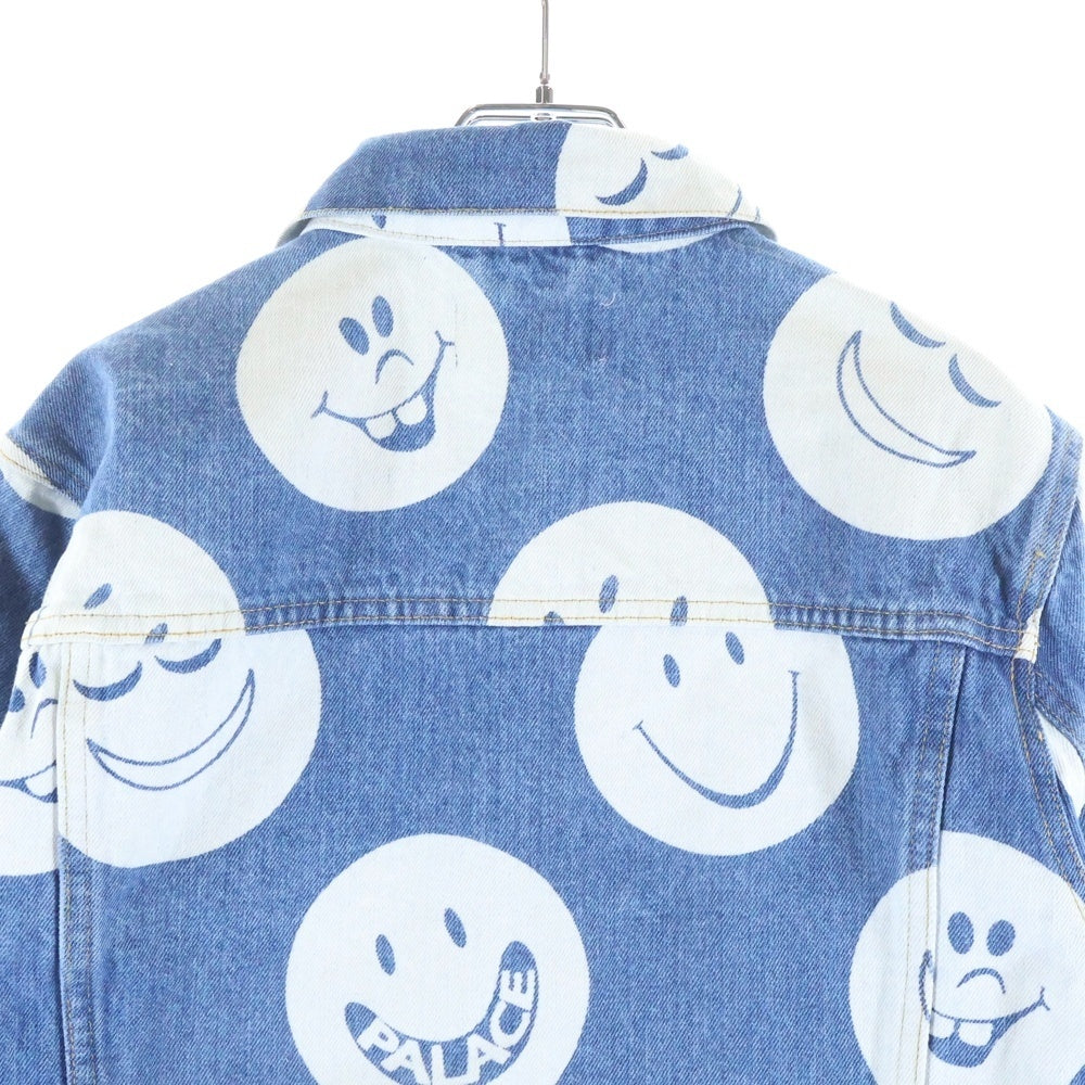 Palace Skateboards(パレススケートボーズ) 18AW MOVEMENT JACKET ムーブメント スマイル 総柄 デニムジャケット インディゴ