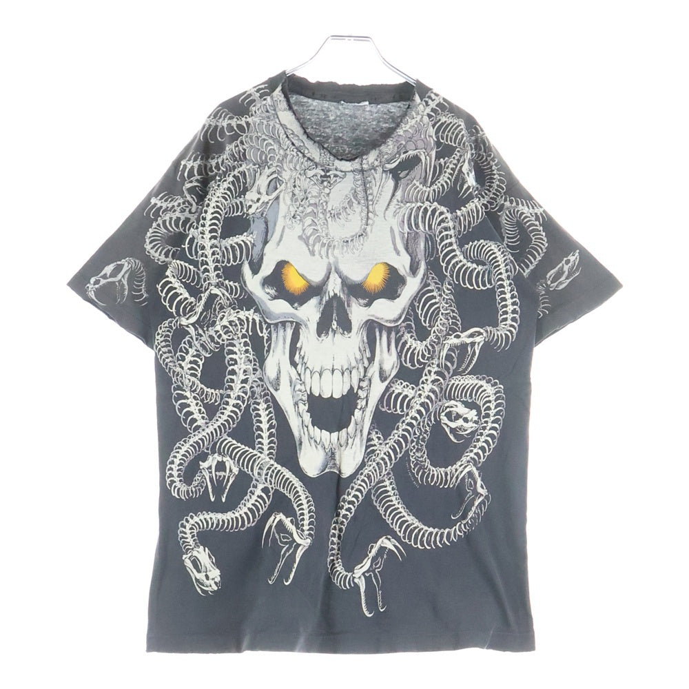 VINTAGE(ヴィンテージ) 90s Liquid Blue Medusa Skull Tee リキッドブルー メデューサスカル 両面プリント クルーネック 半袖Tシャツ カットソー マルチ