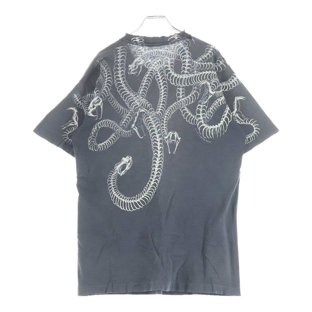 VINTAGE(ヴィンテージ) 90s Liquid Blue Medusa Skull Tee リキッドブルー メデューサスカル 両面プリント クルーネック 半袖Tシャツ カットソー マルチ