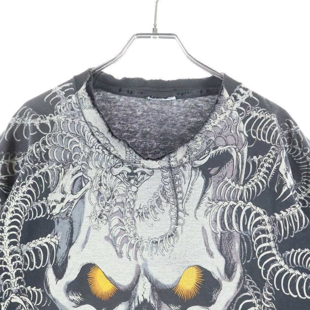 VINTAGE(ヴィンテージ) 90s Liquid Blue Medusa Skull Tee リキッドブルー メデューサスカル 両面プリント クルーネック 半袖Tシャツ カットソー マルチ