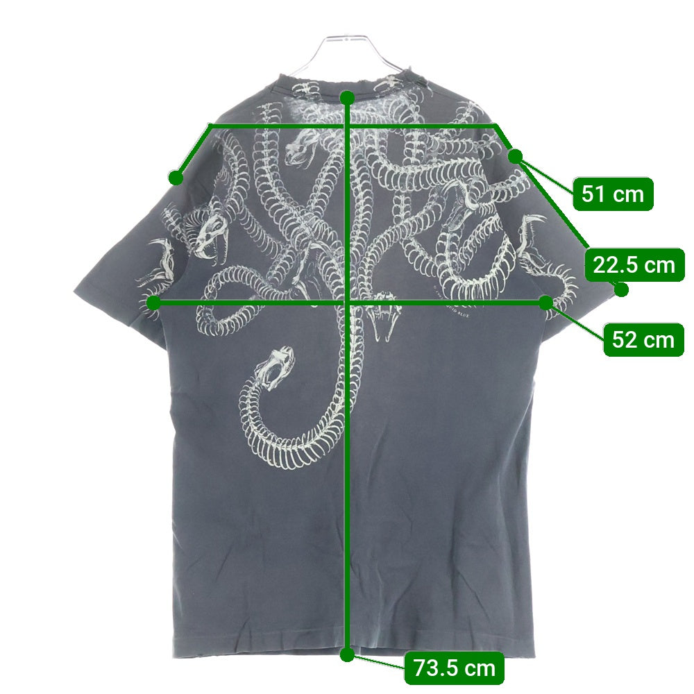 VINTAGE(ヴィンテージ) 90s Liquid Blue Medusa Skull Tee リキッド