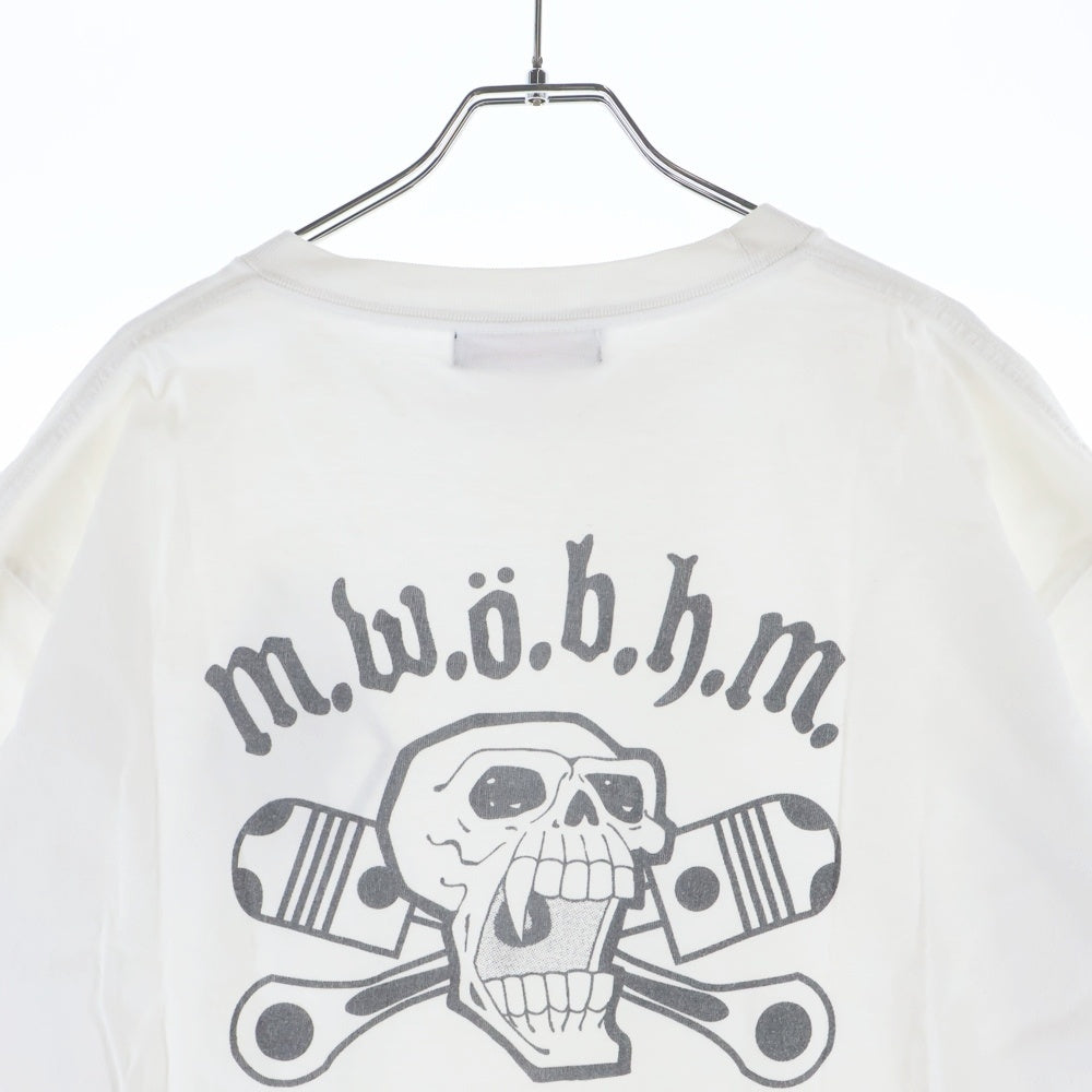 VINTAGE(ヴィンテージ) 00s MWOBHM バックスカルプリント クルーネック 半袖Tシャツ カットソー ホワイト