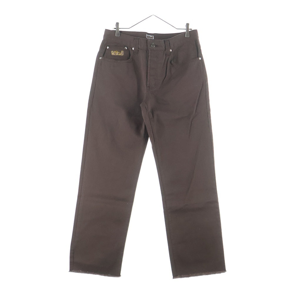 NO BRAND(ノーブランド) BLIND(ブラインド)00s OLD SK8 復刻 USA製 オールドスケート バギー デニムパンツ ブラウン