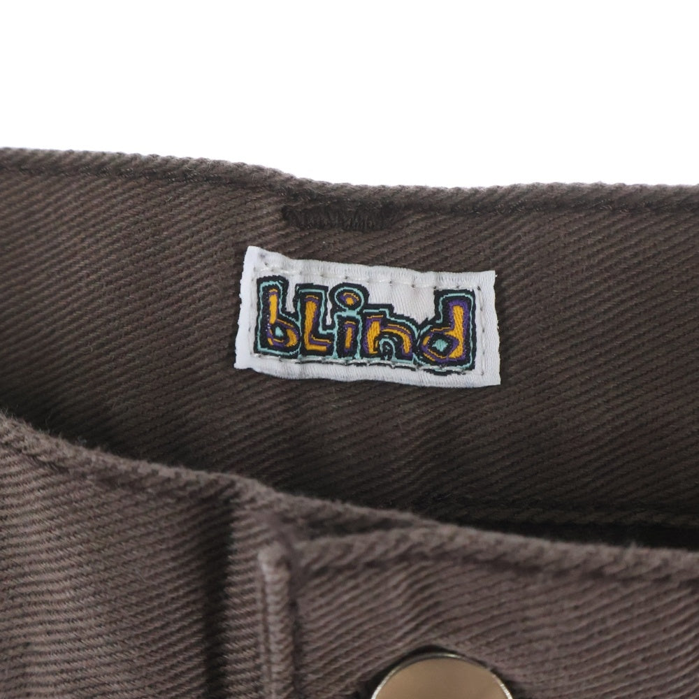 NO BRAND(ノーブランド) BLIND(ブラインド)00s OLD SK8 復刻 USA製 オールドスケート バギー デニムパンツ ブラウン