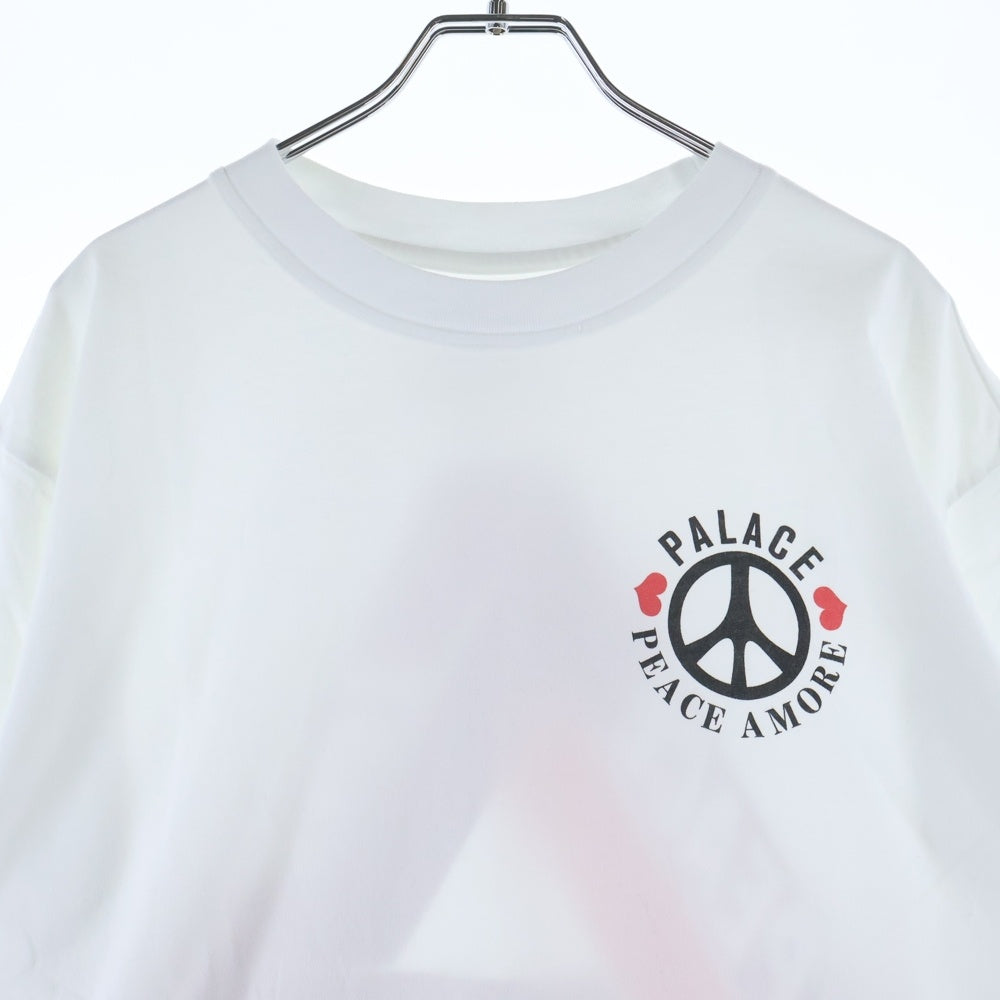 Palace Skateboards(パレススケートボーズ) 15SS PEACE AMORE S/S TEE 海外限定 ピース アモーレ クルーネック 半袖Tシャツ カットソー ホワイト