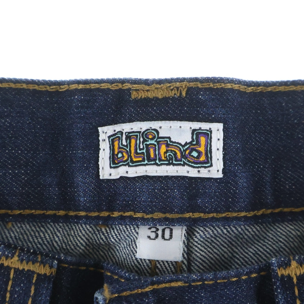 NO BRAND(ノーブランド) BLIND(ブラインド)00s OLD SK8 復刻 USA製 オールドスケート バギー デニムパンツ インディゴ