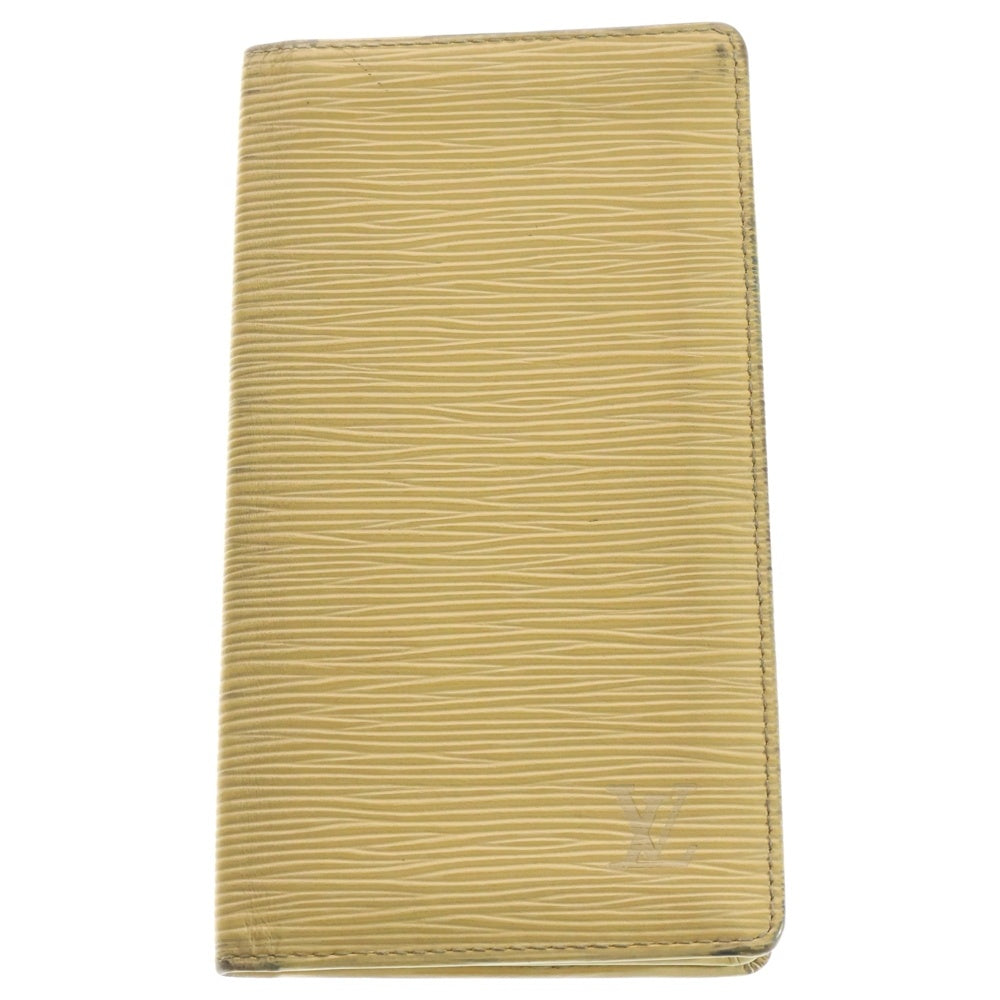 LOUIS VUITTON(ルイヴィトン) エピ ポルトカルト クレディ レザー ロングウォレット 2つ折り長財布 クリーム M63210