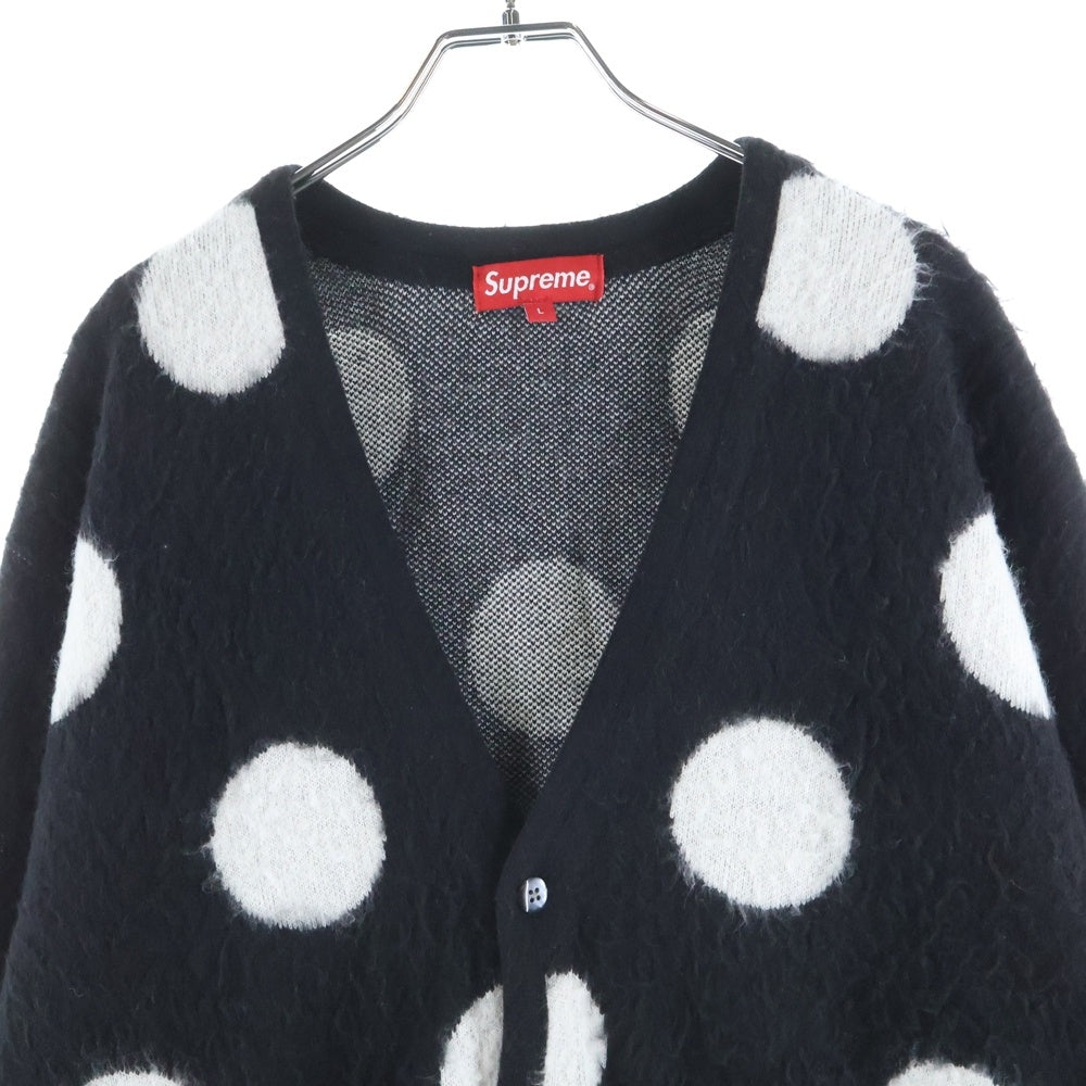 SUPREME(シュプリーム) 20SS Brushed Polka Dot Cardigan ブラッシュド ポルカドット カーディガン ブラック