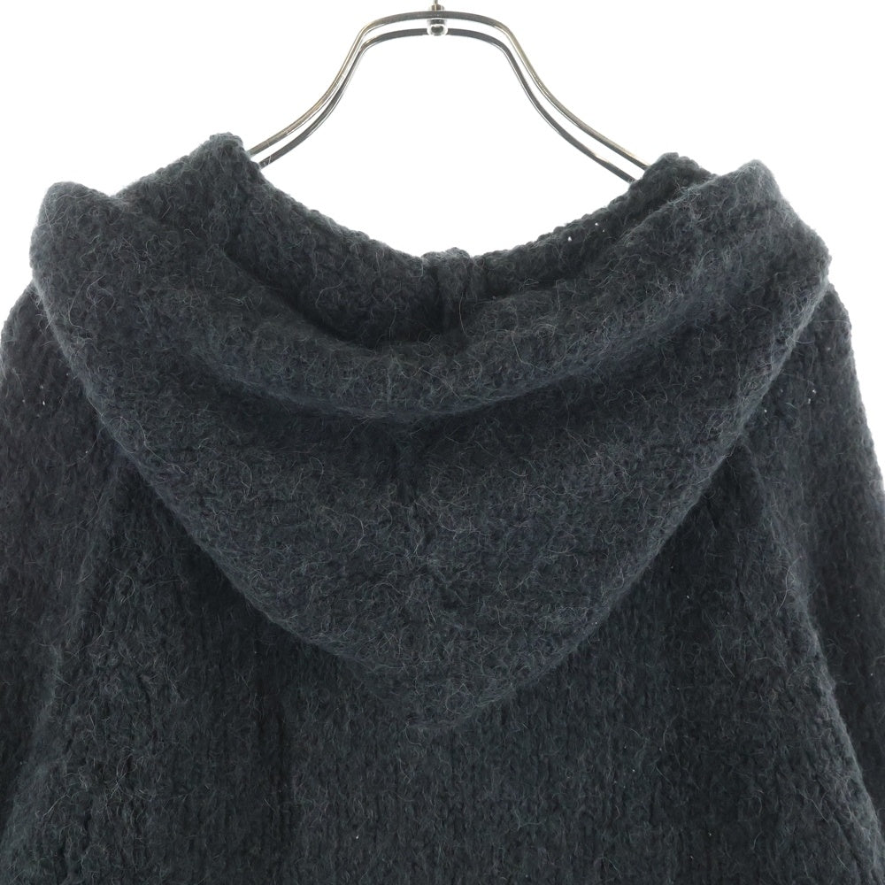 STUSSY(ステューシー) Chunky Knit Zipup Hoodie チェンキー ニット ジップアップ ニットパーカー フーディー ブラック 117200