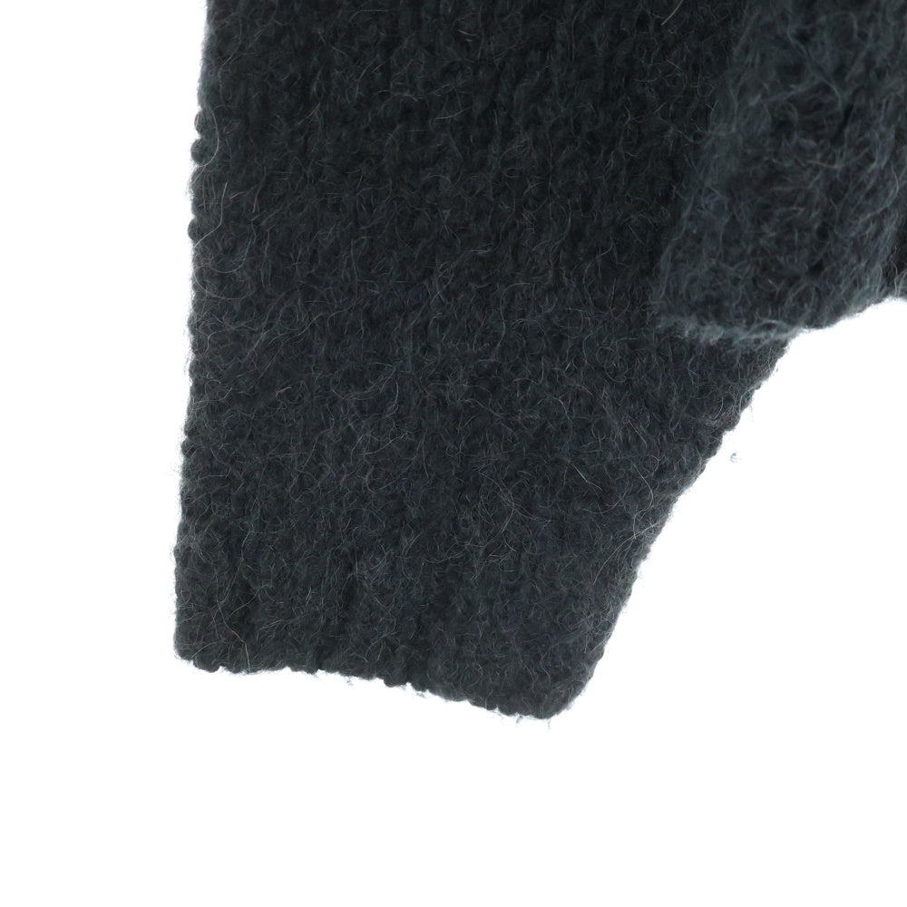 STUSSY(ステューシー) Chunky Knit Zipup Hoodie チェンキー ニット ジップアップ ニットパーカー フーディー ブラック 117200